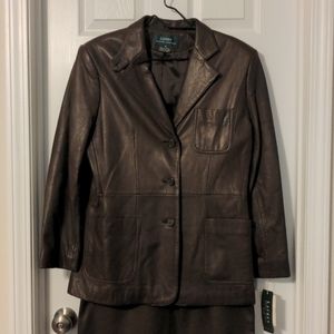 Ralph Lauren Women's leather dress suit set